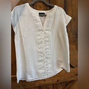 Elegant White Button-Down Blouse
